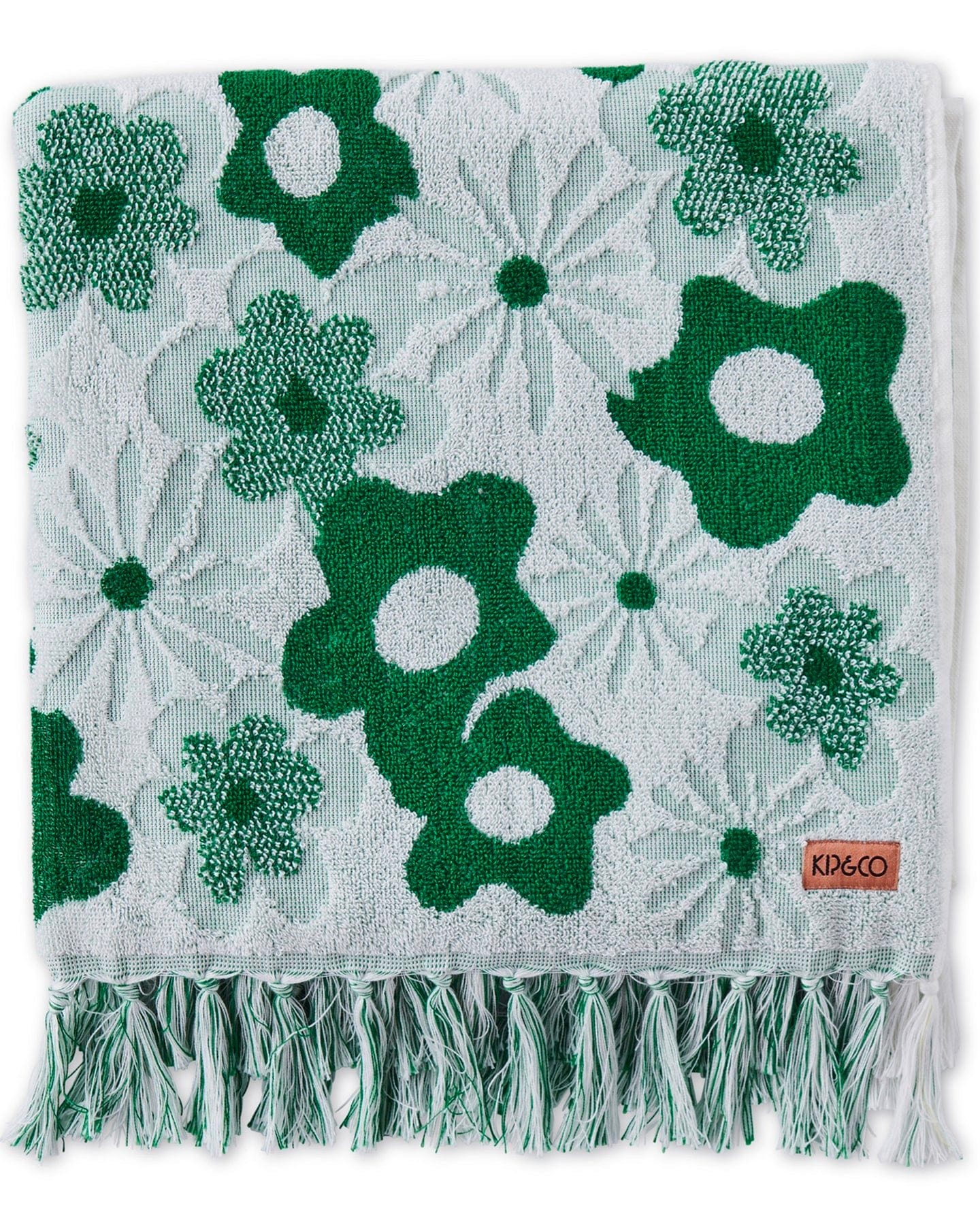 Kip and Co Green House Embossed Terry Bath Towel Hali Home