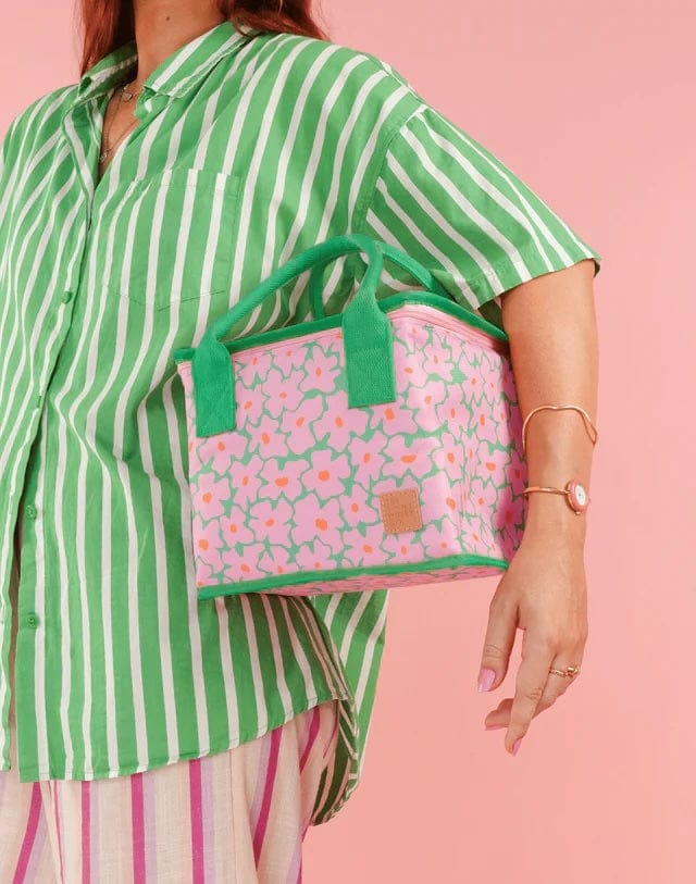 Blossom Pink and Green Insulated Lunch Bag