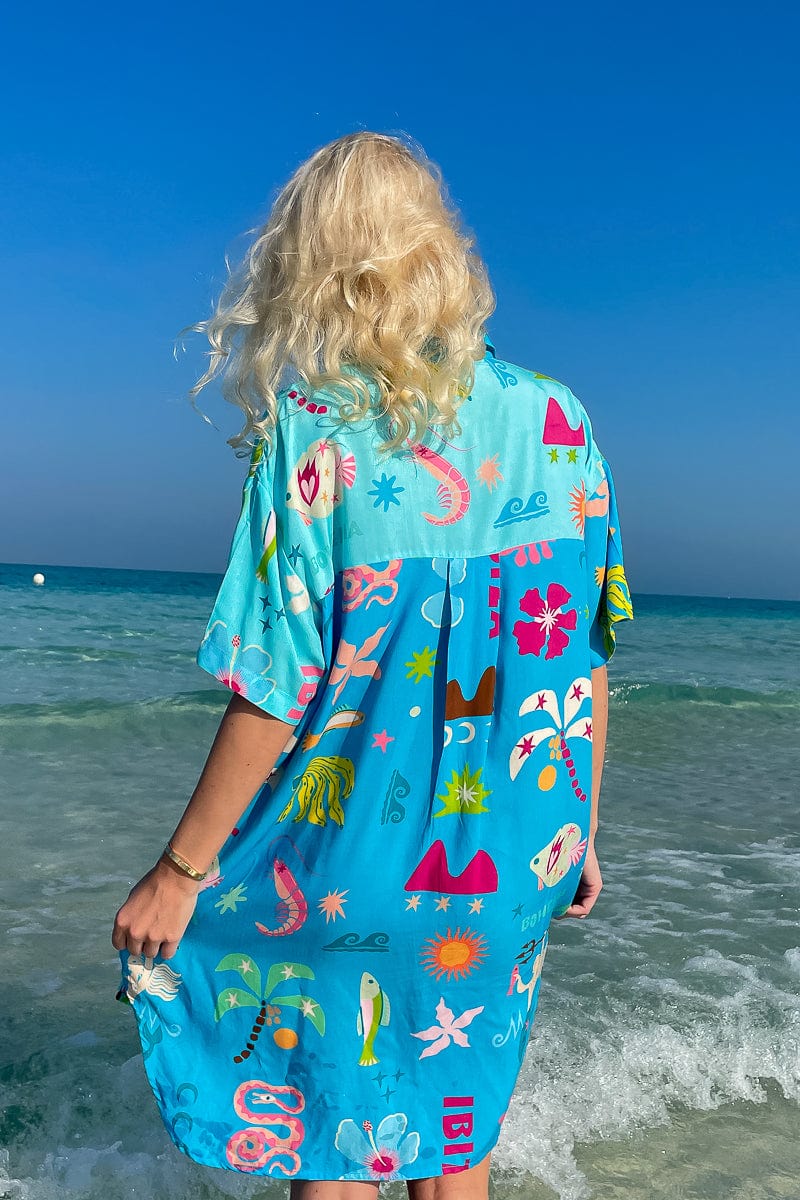 Hibiscus Dreams Shirt Dress