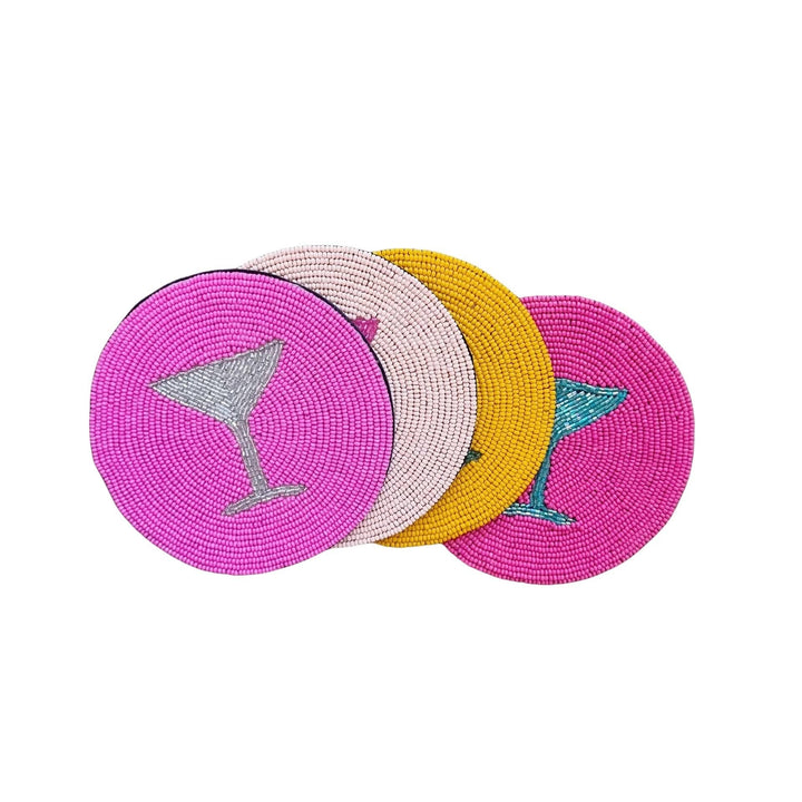 Cocktail Queen Beaded Coaster Set Of 4