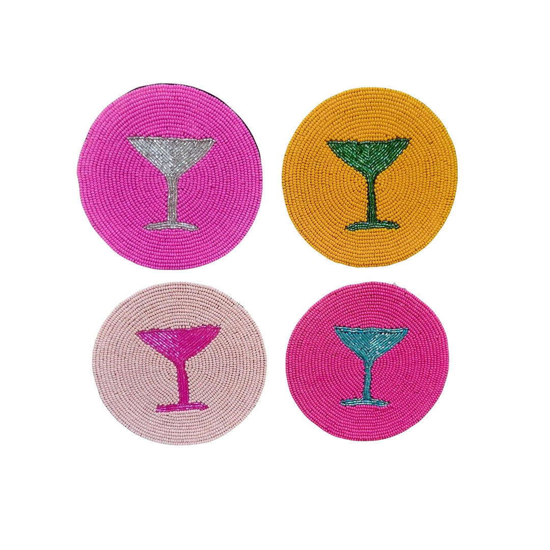 Cocktail Queen Beaded Coaster Set Of 4