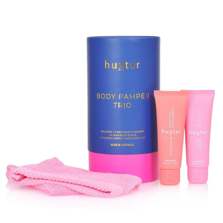 Body Pamper Trio | Cobalt Blue - Cleanser, Scrub & MItt