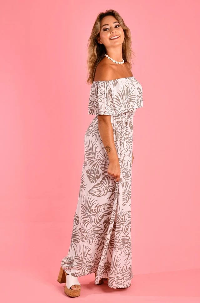 Gypsy Maxi Dress - Palm White