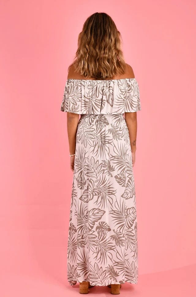 Gypsy Maxi Dress - Palm White