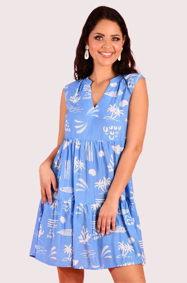 Under The Sea Blue Dress - Short