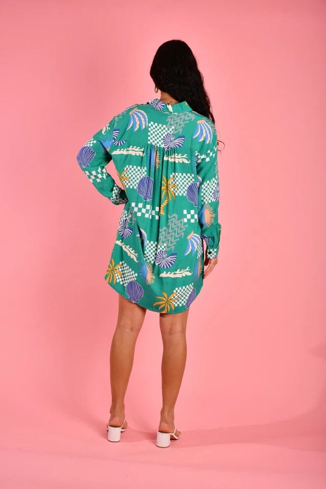 Seychelles Shirt Dress -  Jade Green