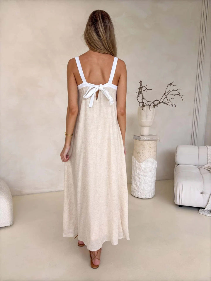 Kiki Maxi Dress - Natural/White