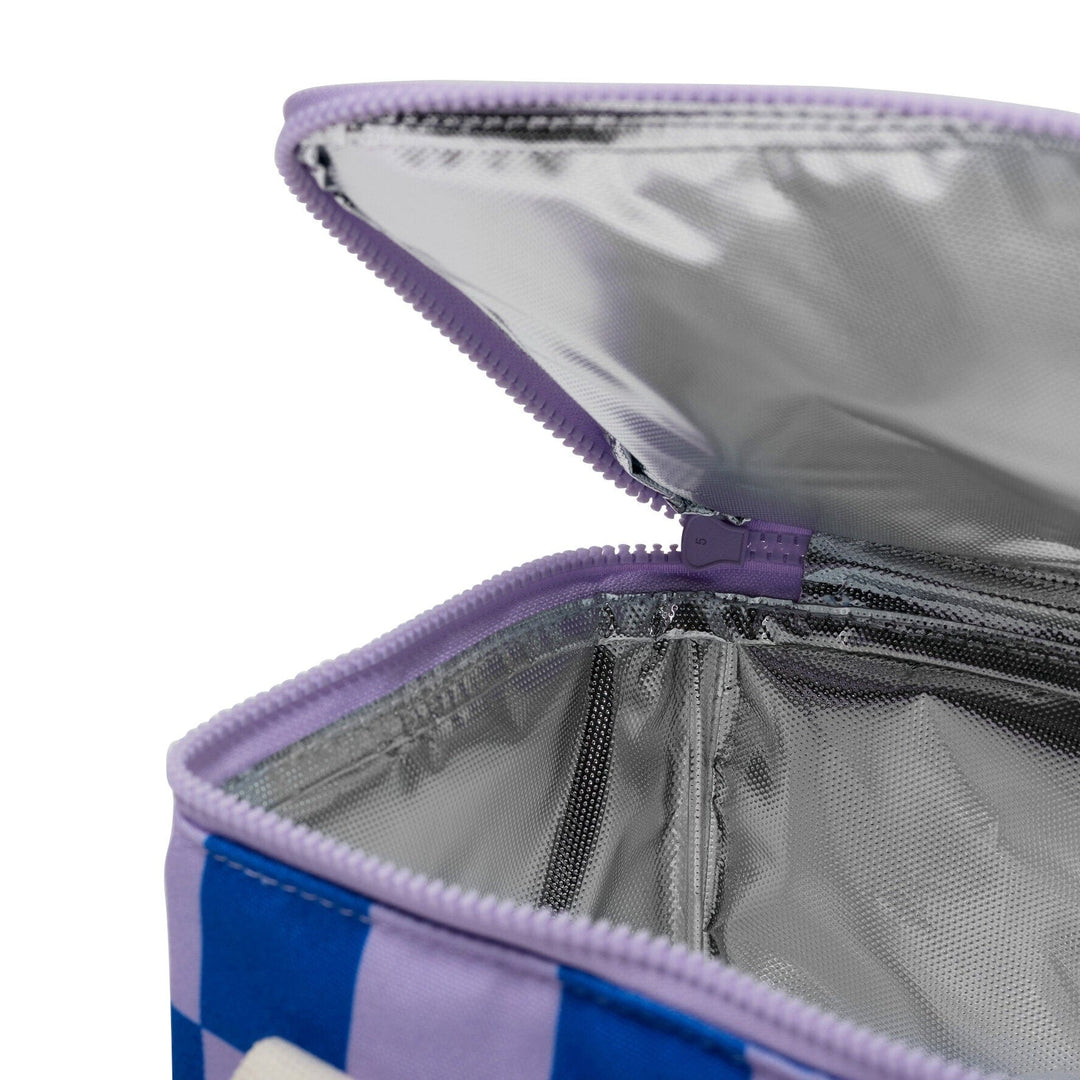 Base Lunch Bag - lilac/blue check