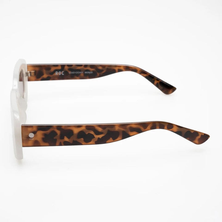 Lovey Dovey Two Tone Sunglasses -  Milky White + Tortoiseshell