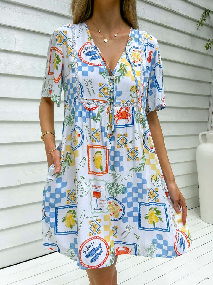 Sienna Dress - Picnic Print