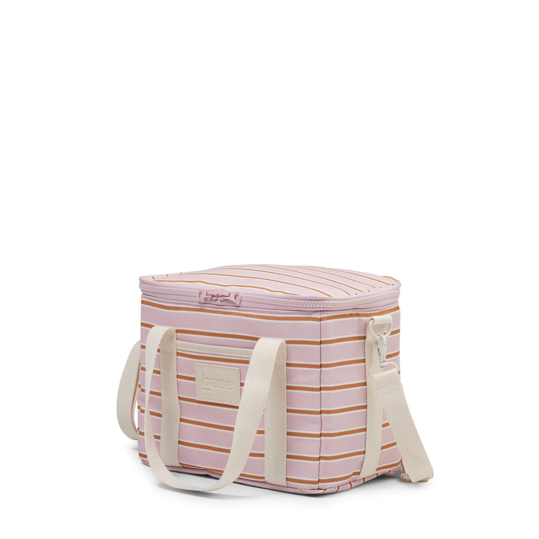 Base Lunch Bag - soft pink/rust stripe