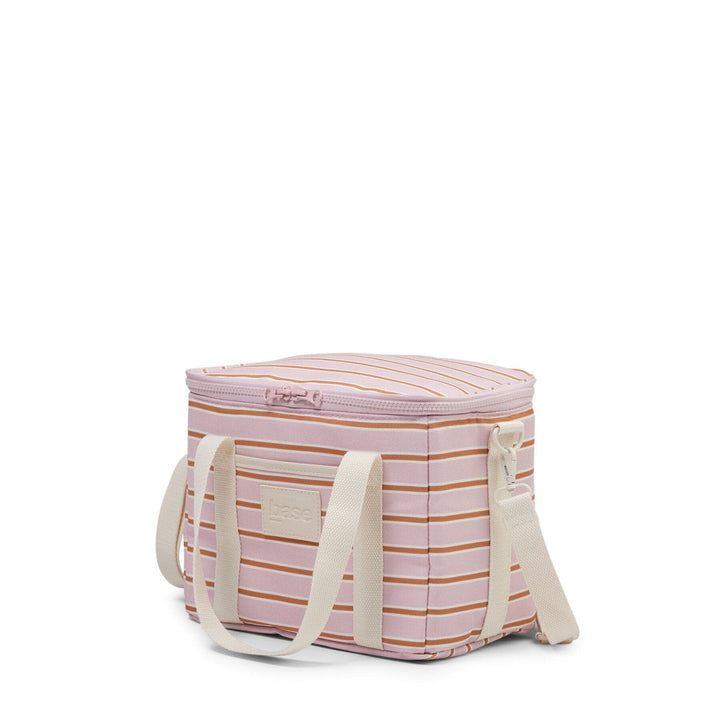 Base Lunch Bag - soft pink/rust stripe