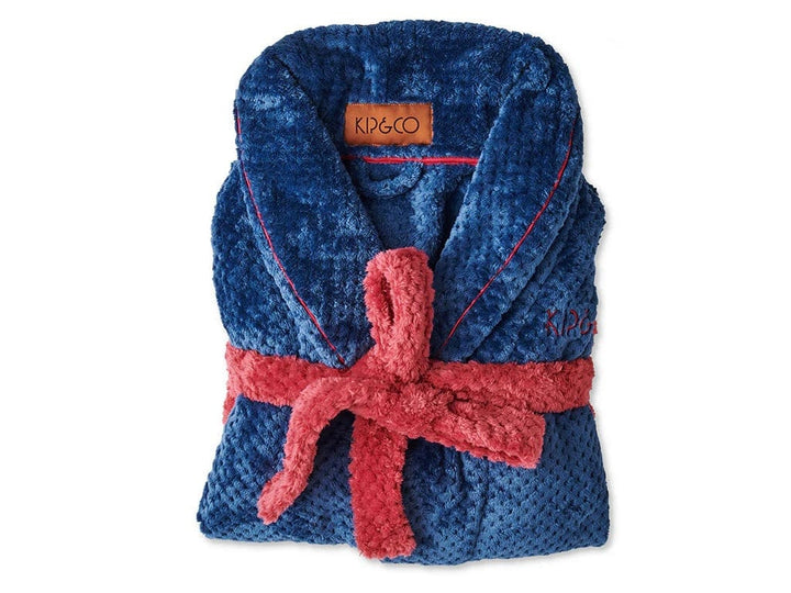 Kip and Co The Plunge Cosy Winter Robe -  Blue and Rouge